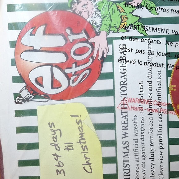 Wreath Storage Bag- 48" Inch Wreaths NEW Elf Stor Ultimate Christmas Wreath Bag - Picture 3 of 4